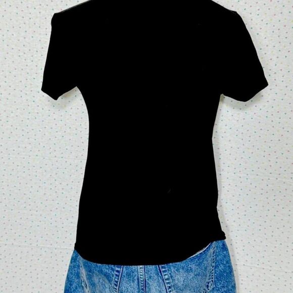 Women's Black T-shirt - Picture 3 of 4